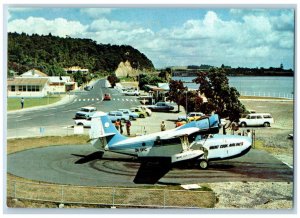 New Zealand Postcard Paihia Bay of Islands Mount Cook Airplane c1950's