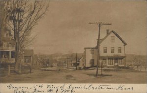 Canaan New Hampshire NH Street Scene Bldgs c1905 Real Photo Postcard