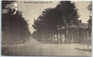 Postcard - East Main Street - Titusville, Pennsylvania