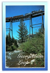 Georgetown Loop Railroad High Bridge Clear Creek Colorado Postcard