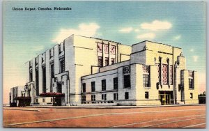 Omaha Nebraska 1940s Postcard Union Depot Train Station