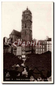 Old Postcard Rodez Bell tower of the cathedral