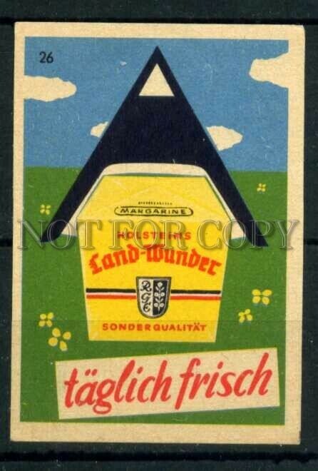 500534 GERMANY advertising margarine Vintage match label