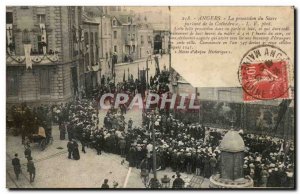 Old Postcard Angers Procession Rite leaving the cathedral TOP