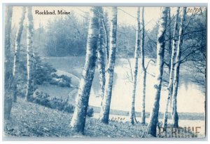 Rockland Maine Postcard Scenic View Lake Trees River Forest 1911 Vintage Antique