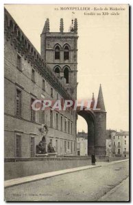 Old Postcard Montpellier School of Medicine founded in the 12th