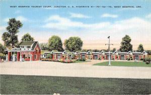 West Memphis Arkansas West Memphis Tourtist Court Antique Postcard J51759