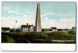 c1906 Groton Monument Groton Connecticut CT Antique Unposted Postcard 