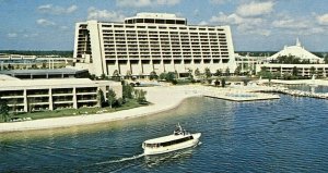 Postcard Contemporary Resort Hotel & Bay Lake, Disney World, Orlando, FL.   S2