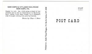 New Hope Ivyland Railroad No 1533 Leaving Station Postard