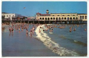 Beach Scene Convention Hall Ocean City New Jersey 1958 postcard