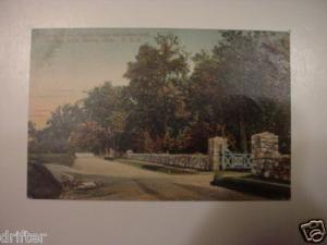 Entrance Marvin home Portage Path Akron Ohio OH Postcard