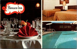 Multi Views, Monaco Inn Wilmot Road Tucson AZ Vintage Postcard O63