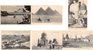 lots35  collection egypt africa cairo pyramids camel all pre 1920  lot 17 ppc