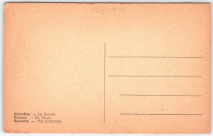 Vintage Brussels La Bourse Exchange Building Postcard Early 1900s