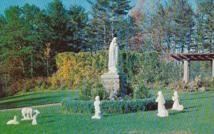 Maine Kennebunkport Statue Of Our Lady Of Fatima At Franciscan Monuastery