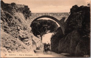 France Bastia Pont de Montepiano Vintage Postcard C048