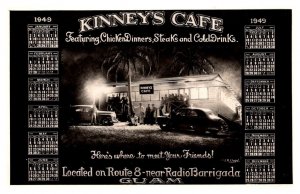 Guam  Kinney's Cafe, 1949 Calender, RPC