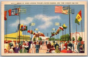 New York City NY World's Fair 1939 Postcard Bridge Of Wings