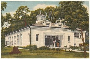 Administration & Community Building, Moosehaven, Orange Park FL, Linen Postcard