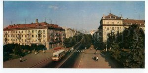 492868 USSR 1984 Ukraine Lutsk Lenin street bus Kaliki publishing Mystetstvo