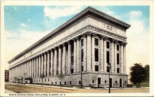 State Educational Bldg Albany NY New York WB Postcard PM Cancel WOB Note 1c 