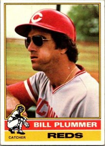 1976 Topps Football Card Bill Plummer Cincinnati Reds sk13557