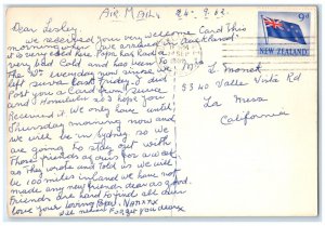 1982 Queen Street Auckland New Zealand Posted Vintage Air Mail Postcard