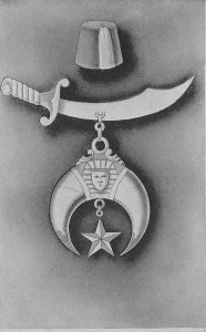 INSIGNIA MASONIC POSTCARD (c. 1910) !!