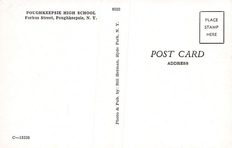 Poughkeepsie High School, Poughkeepsie, N.Y., Early Postcard, Unused