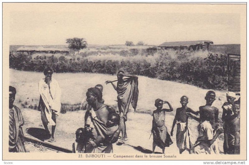 Children, Campement Dans La Brousse Somalis, Djibouti, Africa, 1910-1920s