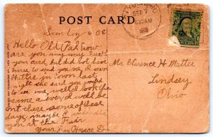 1908 HIGH SCHOOL CLYDE OHIO ANTIQUE POSTCARD**CONDITION**