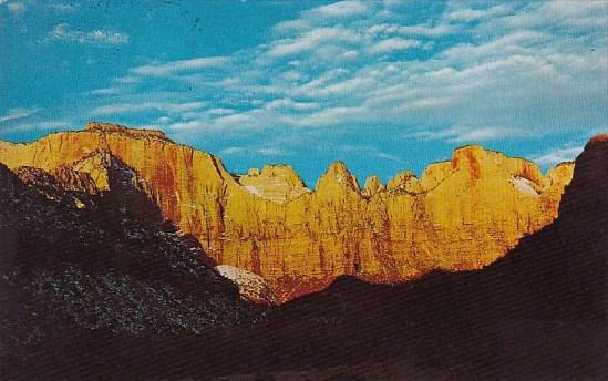 Towers Of The Virginia From Vistor Center Zion National Park Utah 1974