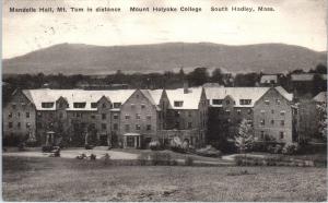 SOUTH HADLEY, MA Massachusetts  MT HOLYOKE COLLEGE    1938      Postcard