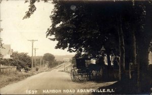 Little Compton Rhode Island RI Harbor Road Adamsville c1910 Real Photo Postcard