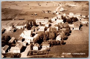 Lappajarvi Finland 1963 RPPC Real Photo Postcard Aerial View