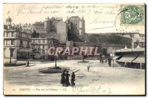 Old Postcard Dieppe View to the Chateau