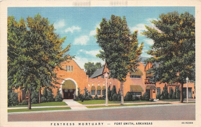 H99/ Fort Smith Arkansas Postcard Linen Fentress Mortuary Funeral Home 19