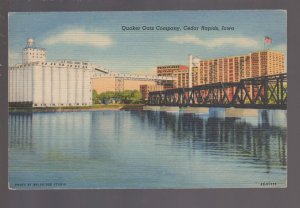 Cedar Rapids IOWA c1940s QUAKER OATS COMPANY Factory Mill CURTEICH LINEN IA