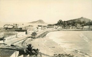 Beautiful Beach Mazatlan Mexico 1940s Olas Altas RPPC Photo Postcard 20-4258