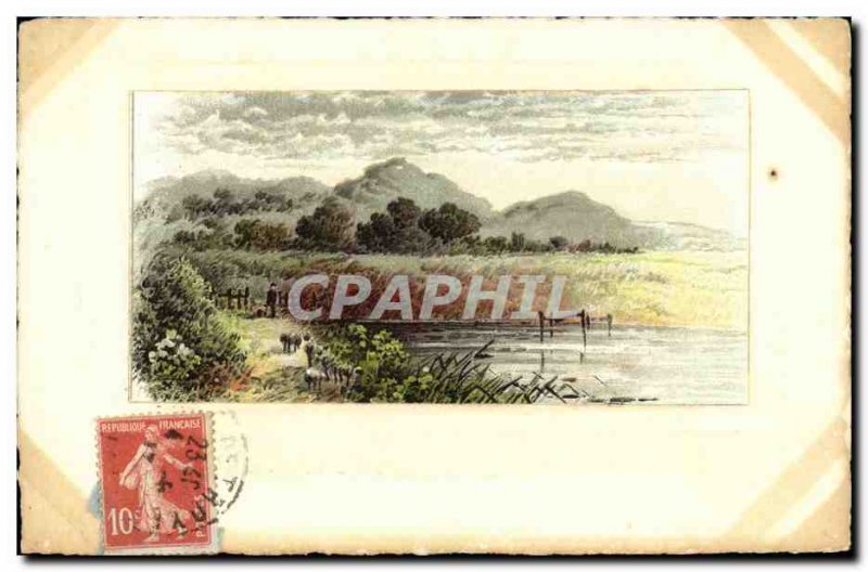 Old Postcard Fantasy Landscape