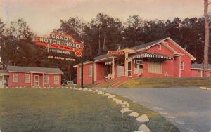 Tallahasee Florida 1960 Postcard Gandy Motor Hotel Motor Hotel