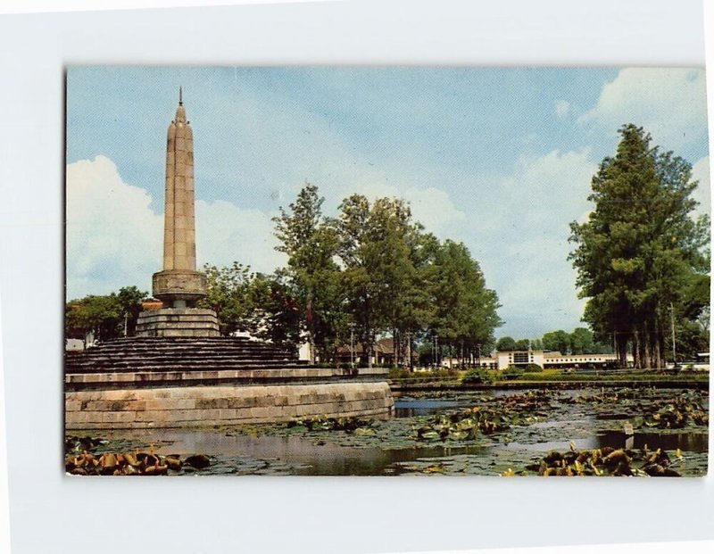 Postcard A beautiful view of Independence Monument, Malang, Indonesia