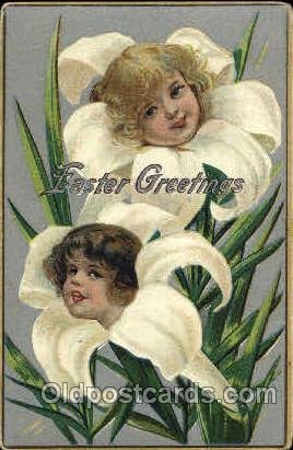 Happy Easter, Fantasy 1909 light crease right top corner, rounded corners fro...
