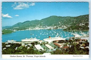 Charlotte Amalie Harbor Scene St. Thomas US VIRGIN ISLANDS 4x6 Postcard