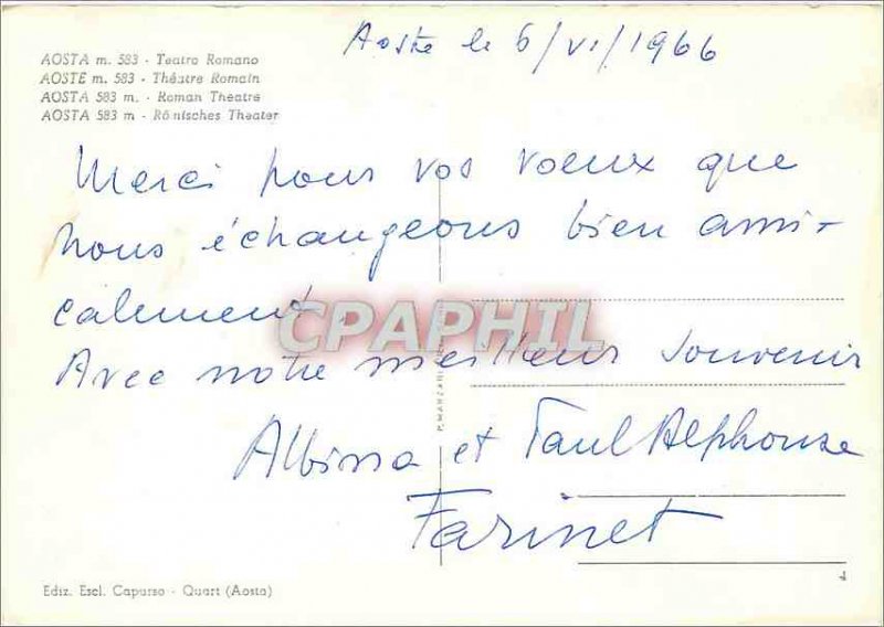 Modern Postcard Aosta Teatro Romano