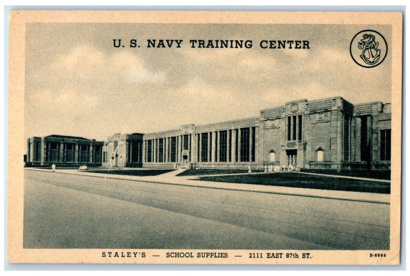 c1930's US Navy Training Center Chicago Illinois IL Unposted Vintage Postcard