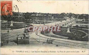 Old Postcard Towers I and L Squares Rabelais and Descartes The Stone Bridge a...