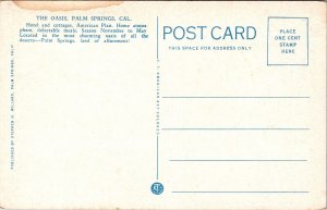 Postcard The Oasis Resort in Palm Springs, California