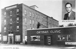 Canistota South Dakota~Dr H. W. Ortman Clinic~Hotel/Cafe Nextdoor~1950s RPPC